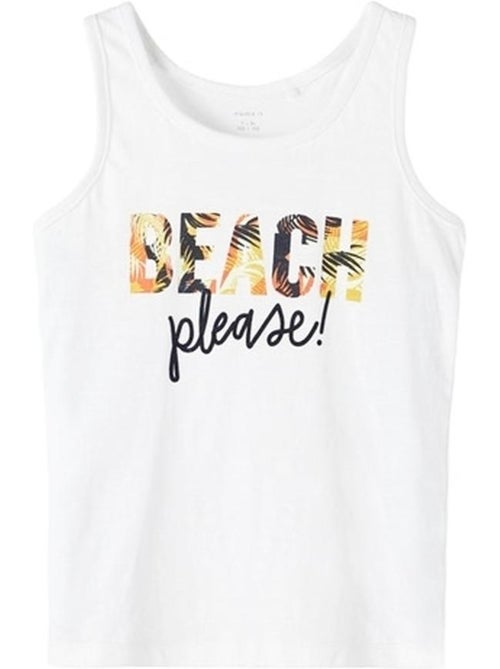 Camisola Branca de Alças para Menina Name it Fortina - Kiabi Camisola Branca de Alças para Menina Name it Fortina - Kiabi