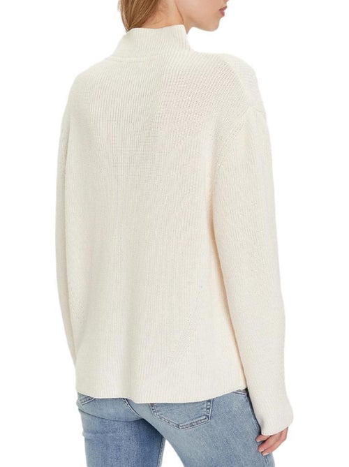 Camisola Branca de Gola Alta Tommy Hilfiger para Mulher - Kiabi Camisola Branca de Gola Alta Tommy Hilfiger para Mulher - Kiabi