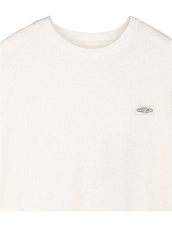 Camisola branca de homem teddy smith waffle
