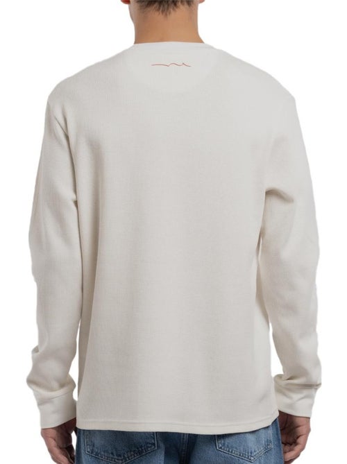 Camisola Branca de Homem Teddy Smith Waffle - Kiabi Camisola Branca de Homem Teddy Smith Waffle - Kiabi