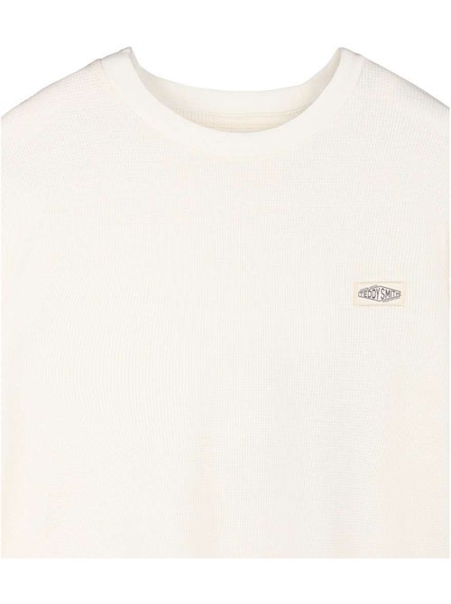 Camisola branca de homem teddy smith waffle - Kiabi Camisola branca de homem teddy smith waffle - Kiabi