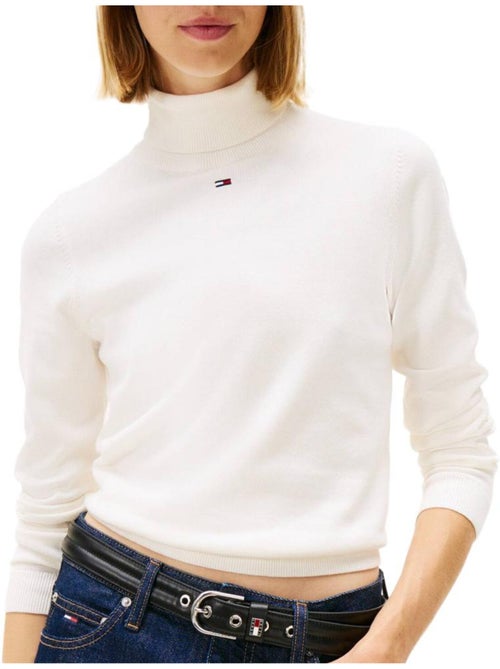 Camisola Branca Tommy Hilfiger Tjw Essential para Mulher - Kiabi Camisola Branca Tommy Hilfiger Tjw Essential para Mulher - Kiabi