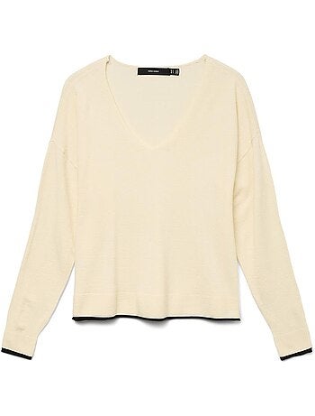 Camisola branca vero moda breeze para mulher