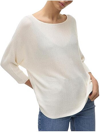 Camisola branca vero moda nora para mulher