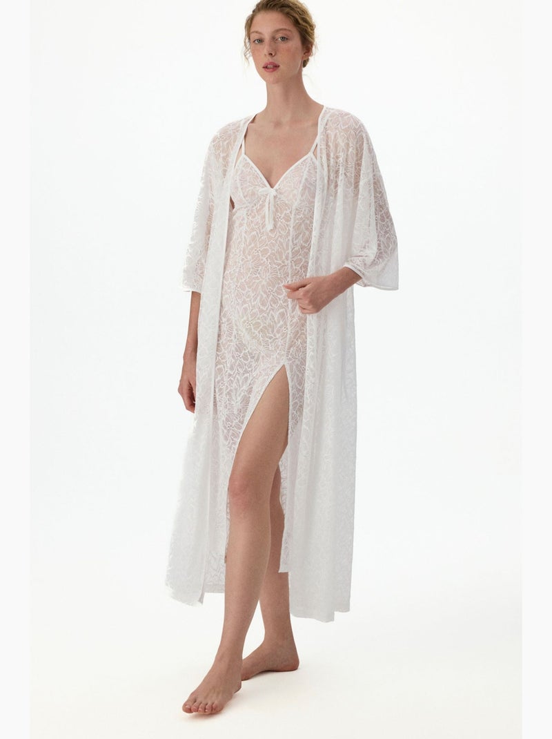 Camisola bridal delicate em renda penti Branco - Kiabi