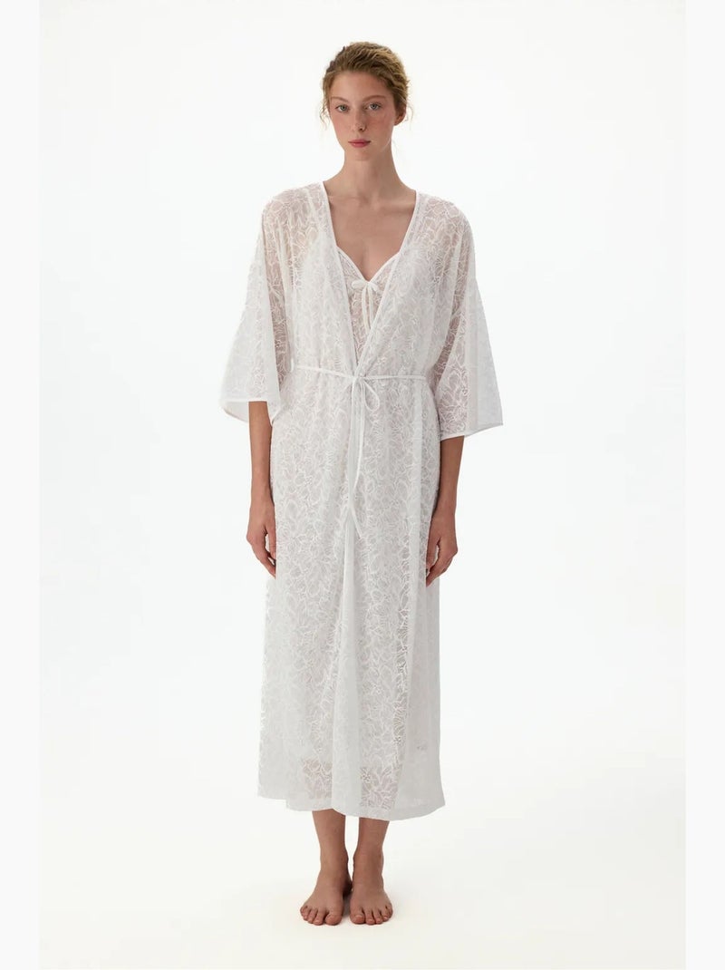 Camisola bridal delicate em renda penti Branco - Kiabi
