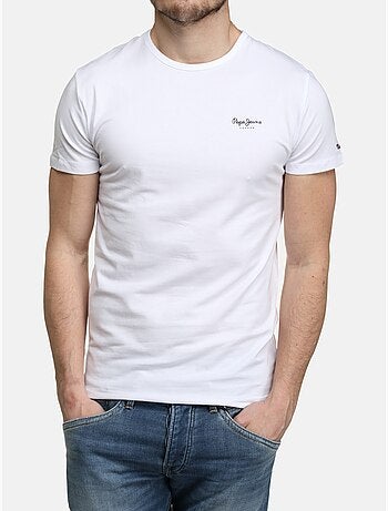 T-shirt Amarelo Básico Original Pepe Jeans para Homem PM508212