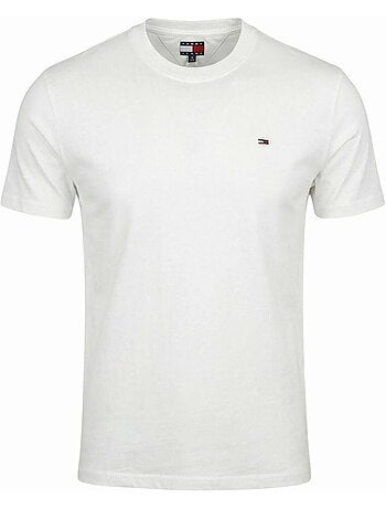 T-shirt tommy hilfiger tjm slim linear preto maçã para homem