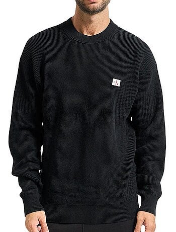 Camisola Calvin Klein Jeans Waffle Preta para Homem