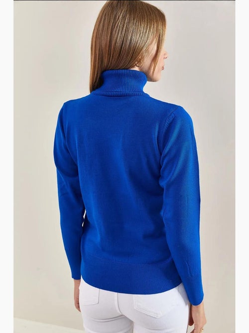 Camisola canelada de gola alta ajustada lucci - Kiabi Camisola canelada de gola alta ajustada lucci - Kiabi
