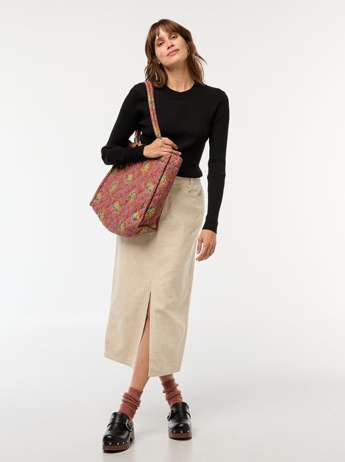 Camisola canelada de manga comprida - Kiabi