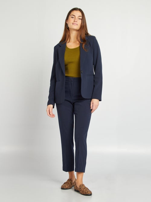 Camisola canelada de manga curta - Kiabi