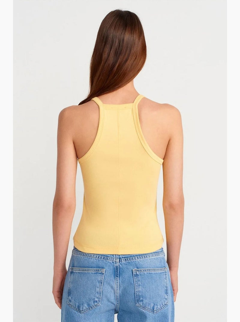 Camisola canelada dilvin Amarelo-limão - Kiabi