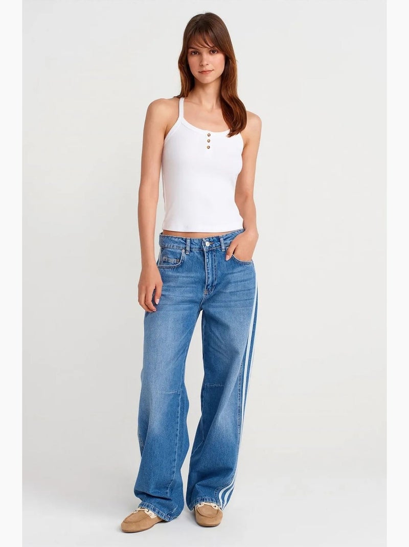 Camisola canelada dilvin Branco - Kiabi