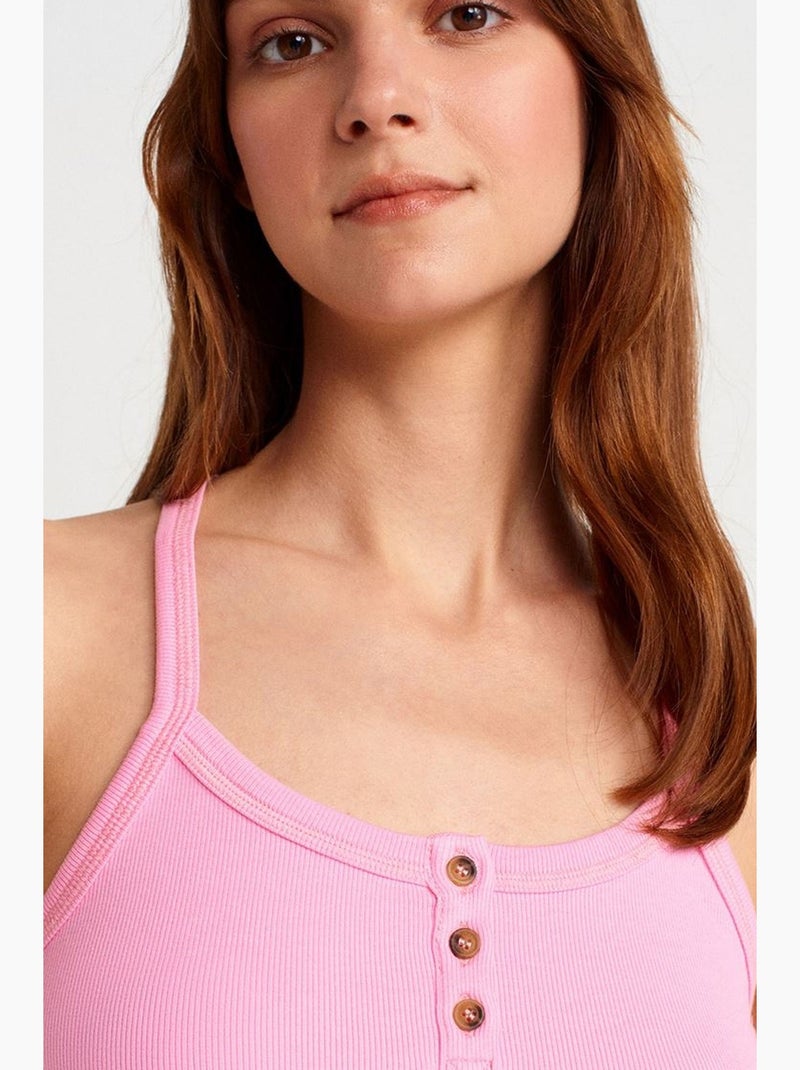 Camisola canelada dilvin Rosa-claro - Kiabi