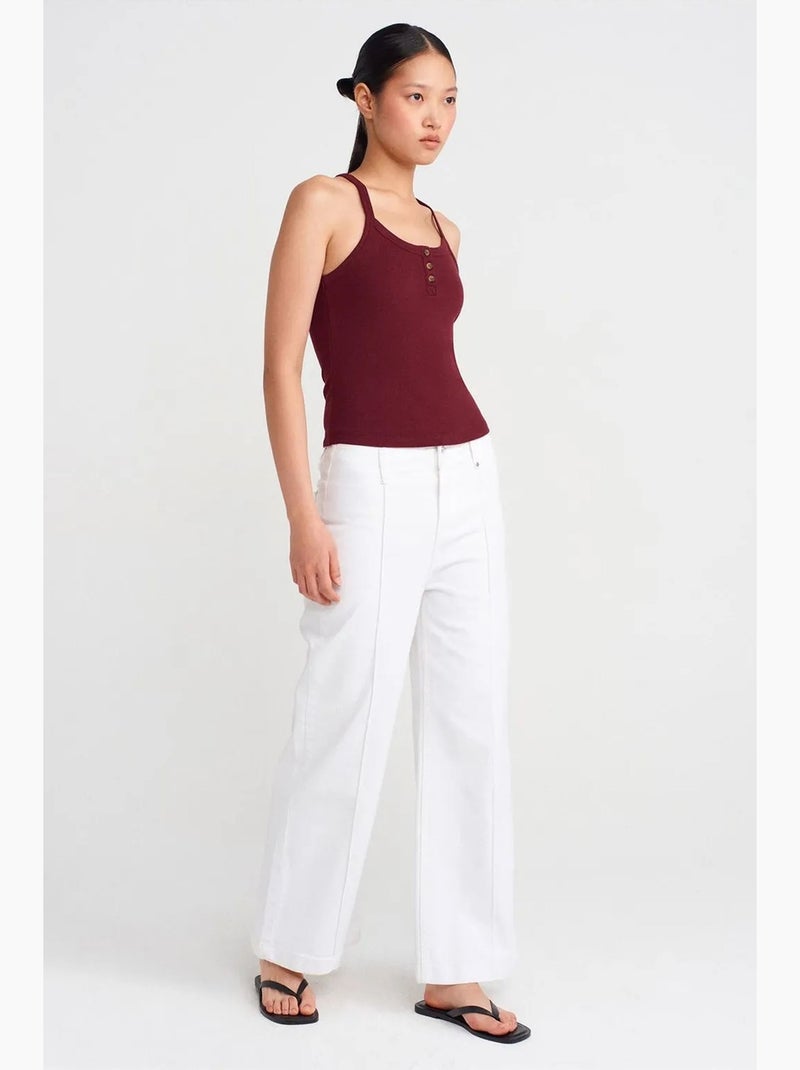 Camisola canelada dilvin Vermelho bordô - Kiabi