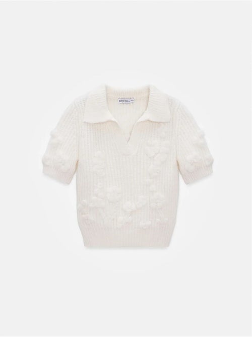 Camisola canelada texturizada com gola polo - Kiabi Camisola canelada texturizada com gola polo - Kiabi