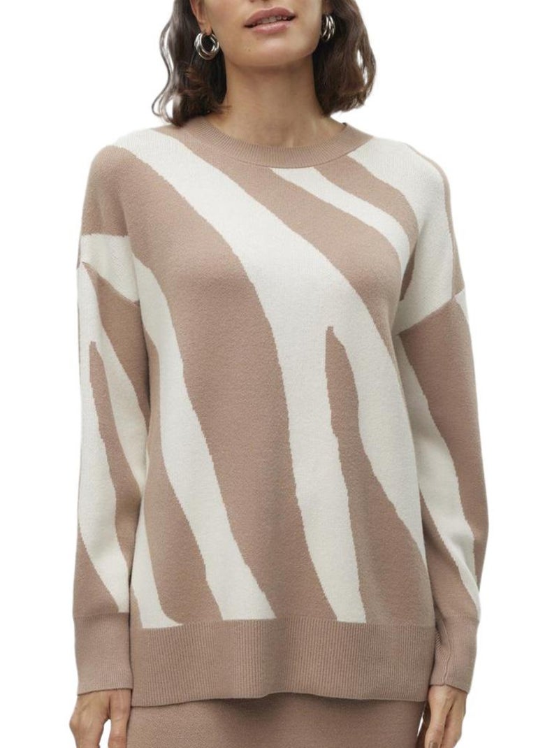 Camisola Castanha Vero Moda Nancy para Mulher Bege - Kiabi