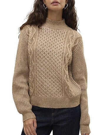 Camisola castanha vero moda universe para mulher