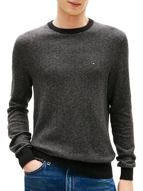 Camisola Cinzenta de Homem Tommy Hilfiger Pima - Kiabi Camisola Cinzenta de Homem Tommy Hilfiger Pima - Kiabi