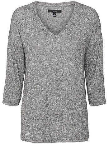 Camisola cinzenta de mulher vero moda brianna 3/4