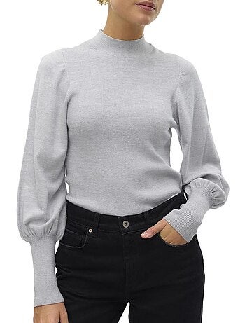 Camisola Cinzenta de Mulher Vero Moda Hollykarispuff