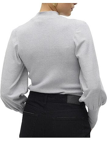 Camisola Cinzenta de Mulher Vero Moda Hollykarispuff