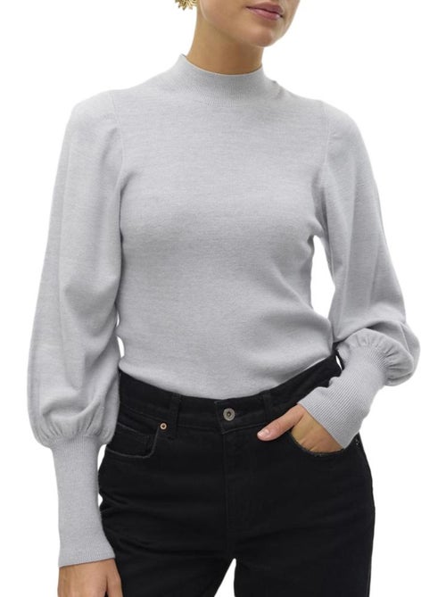 Camisola cinzenta de mulher vero moda hollykarispuff - Kiabi Camisola cinzenta de mulher vero moda hollykarispuff - Kiabi