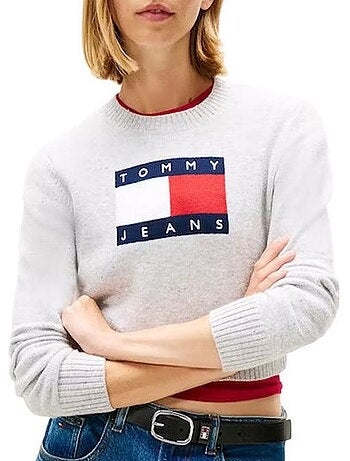 Camisola Cinzenta Tommy Hilfiger Tjw Sparkle Flag para Mulher