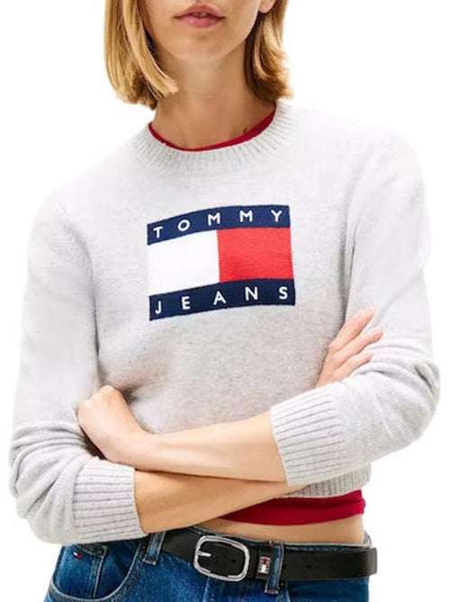 Camisola Cinzenta Tommy Hilfiger Tjw Sparkle Flag para Mulher - Kiabi