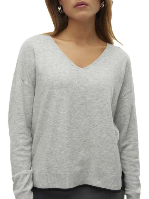 Camisola cinzenta vero moda breezess para mulher - Kiabi