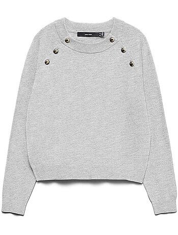 Camisola cinzenta vero moda happy para mulher