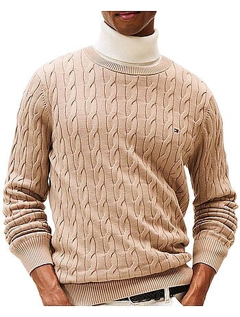 Camisola Clássica Bege Tommy Hilfiger para Homem