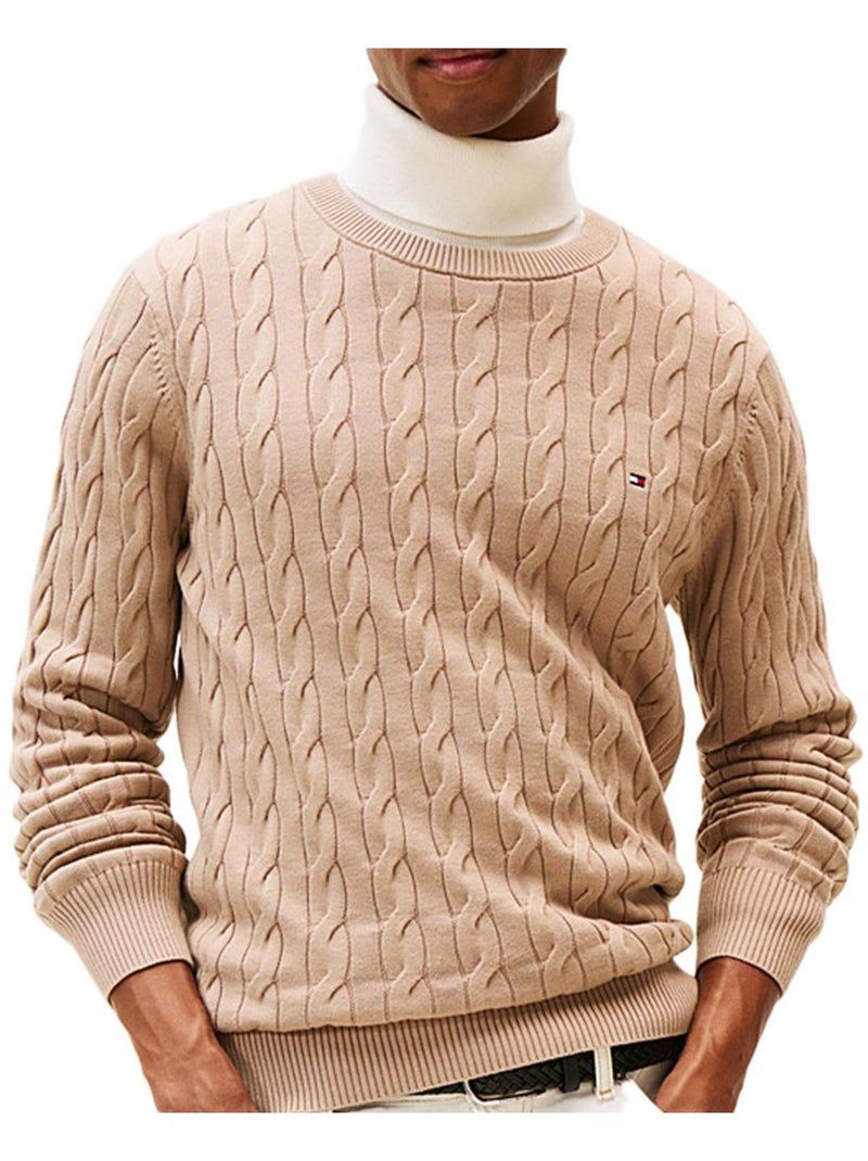 Camisola Clássica Bege Tommy Hilfiger para Homem Castanho-capuccino - Kiabi