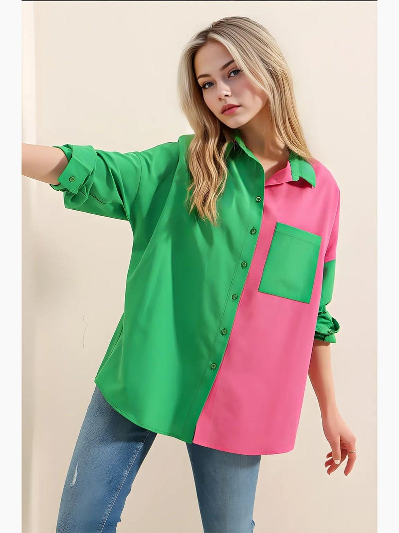 Camisola color block bdart Verde - Kiabi