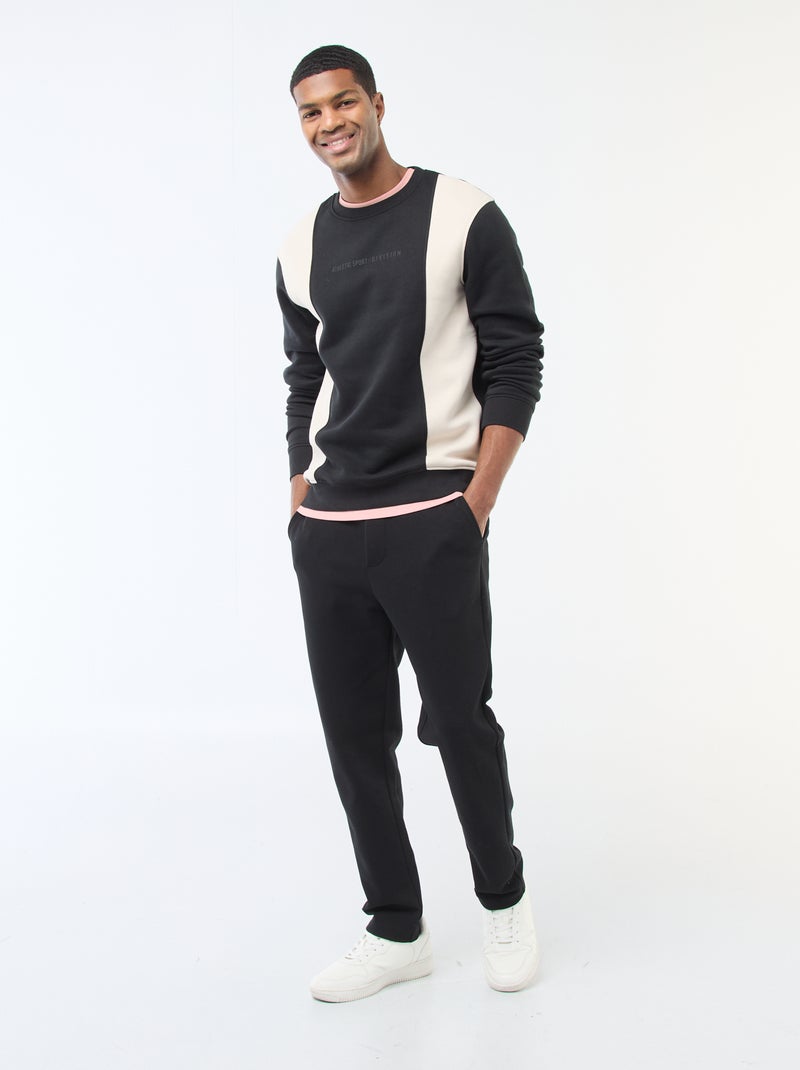 Camisola colorblock estilo sportswear Cinza - Kiabi