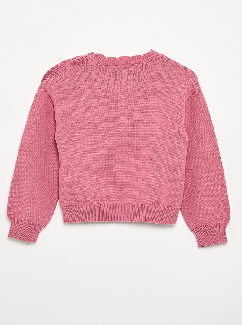 Camisola com abertura de botões no ombro Rosa - Kiabi