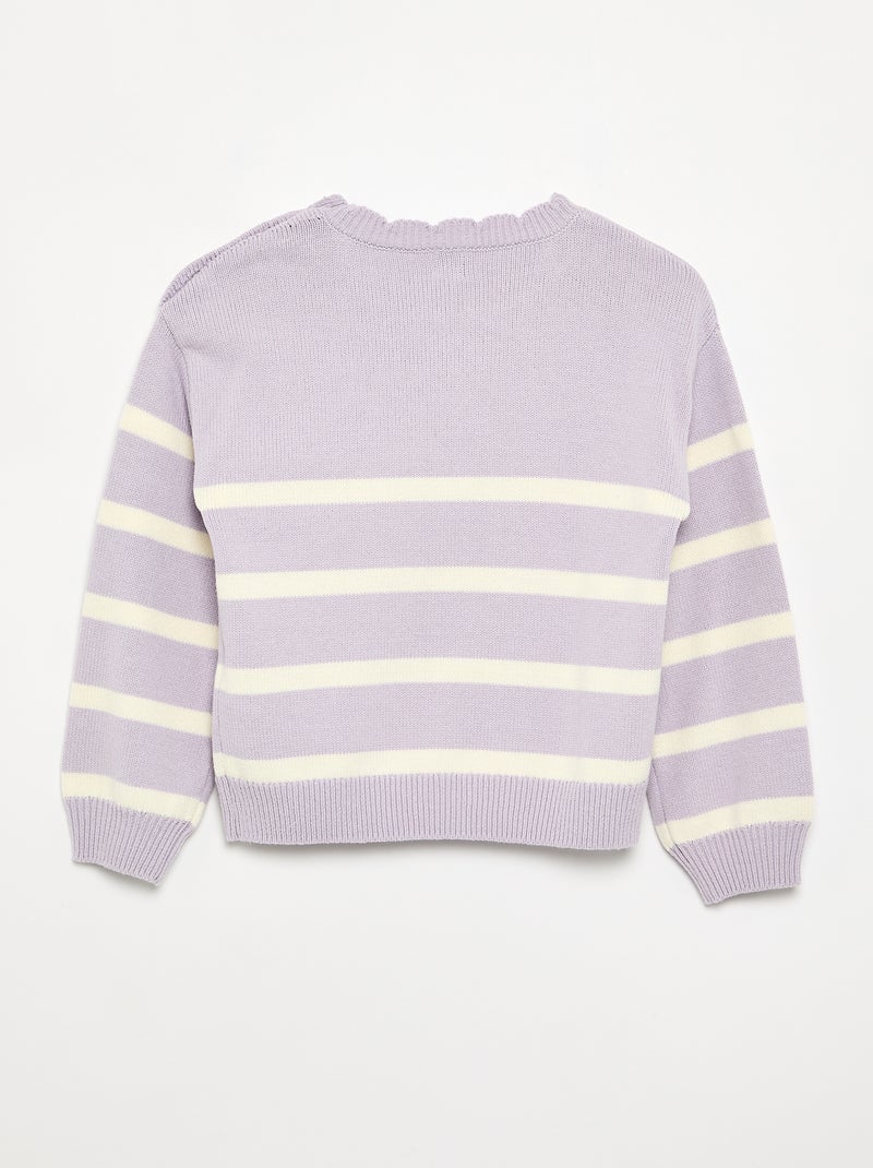 Camisola com abertura de botões no ombro Violeta - Kiabi