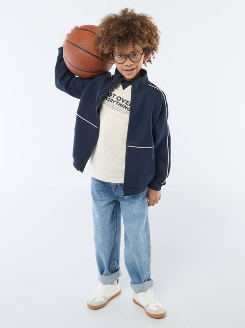 Camisola com abertura de zíper - Kiabi