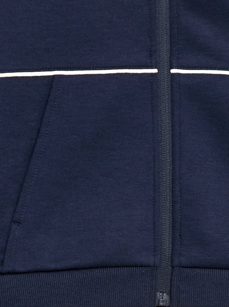 Camisola com abertura de zíper Azul - Kiabi