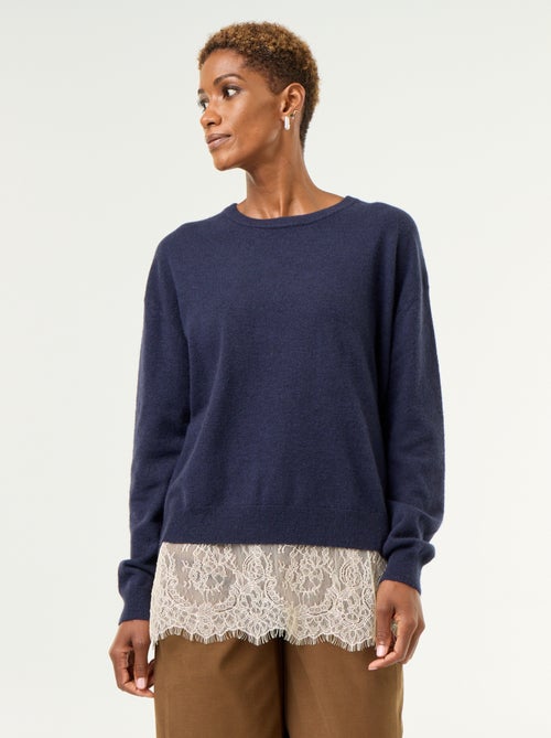 Camisola com aplicação de renda - Kiabi