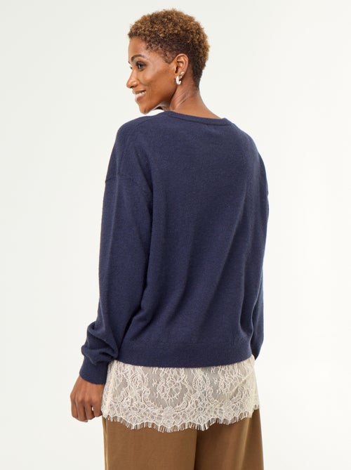 Camisola com aplicação de renda - Kiabi