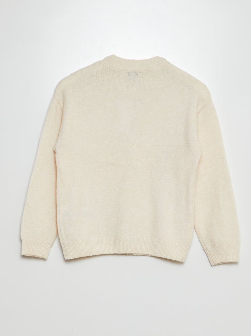 Camisola com bolso com aba BEGE - Kiabi