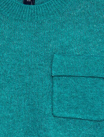 Camisola com bolso com aba