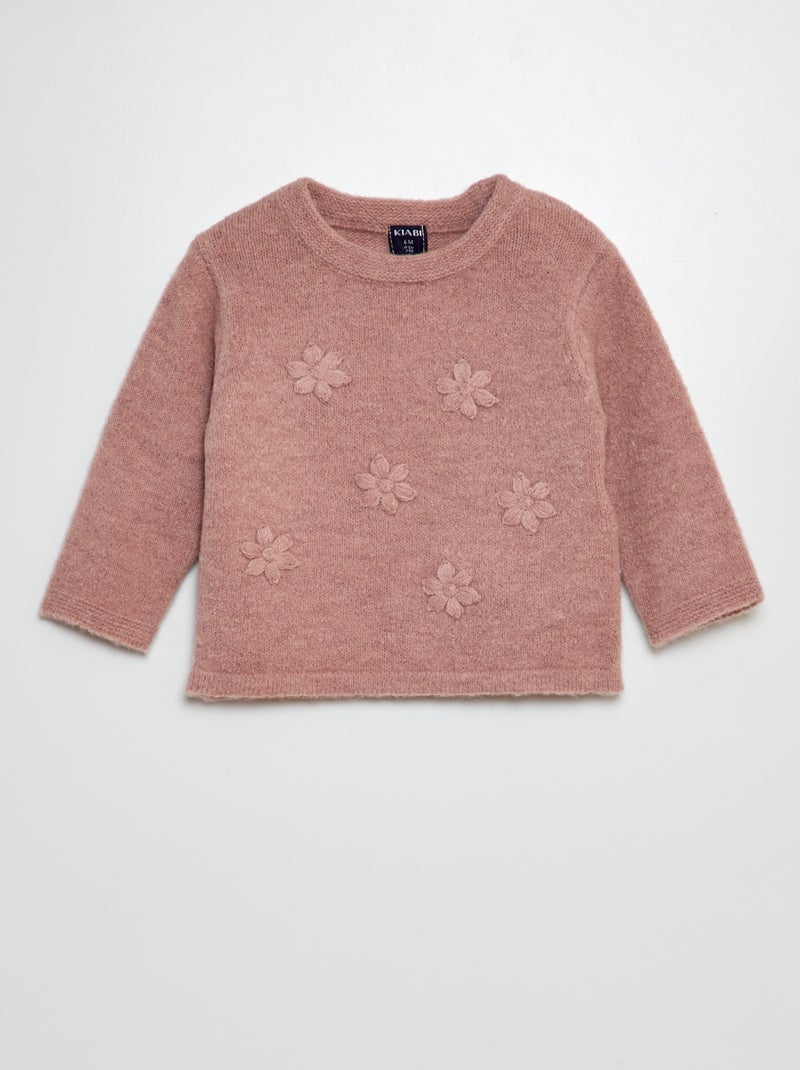 Camisola com bordado floral ROSA - Kiabi
