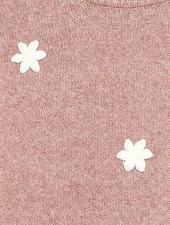 Camisola com bordados de flores