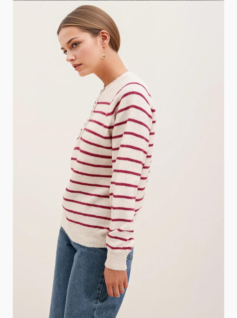Camisola com botões bdart Creme - Kiabi