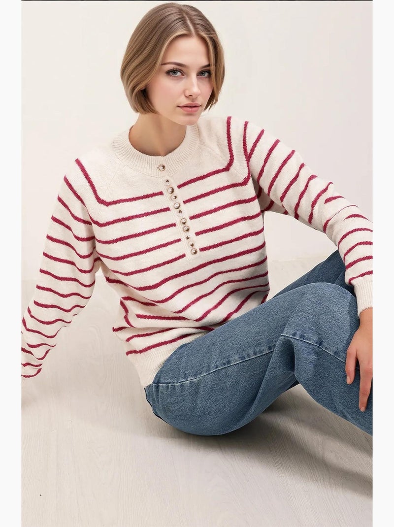 Camisola com botões bdart Creme - Kiabi