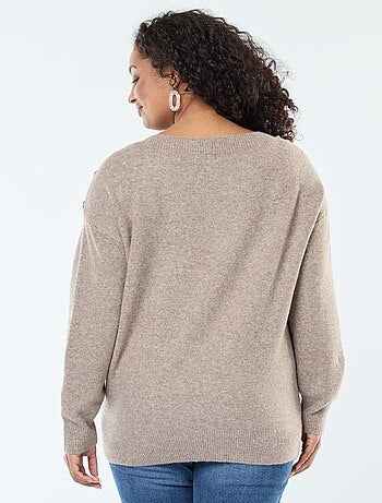 Camisola com botões fantasia no ombro