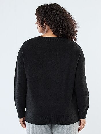 Camisola com botões fantasia no ombro
